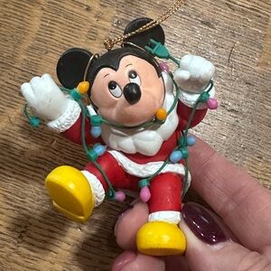 Vintage Estate Grolier Disney Mickey Mouse Christmas Ornament 3.5 By 2.75 Inches